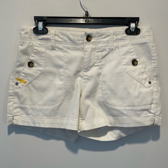 Lole White Button-Front Shorts Size 4 - Picture 1 of 4